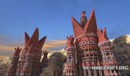Скачать карту Замки и статуя для Minecraft Скачать карту Замки и статуя для Minecraft