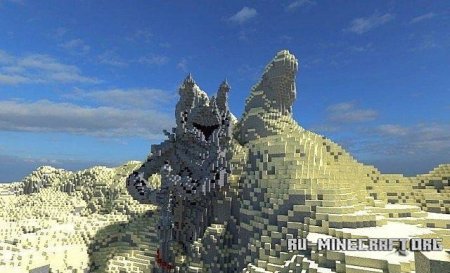 Скачать карту Замки и статуя для Minecraft Скачать карту Замки и статуя для Minecraft