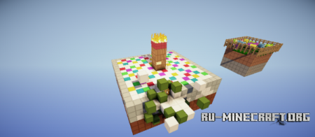 Скачать карту Выживай на тортике для Minecraft Скачать карту Выживай на тортике для Minecraft