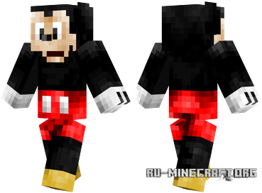 Скачать скин Mickey Mouse для minecraft Скачать скин Mickey Mouse для minecraft
