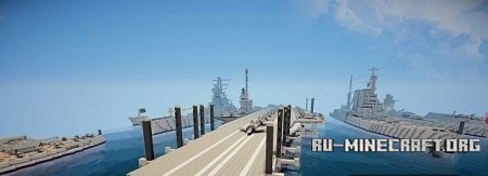Скачать карту WW2 Battleships для Minecraft Скачать карту WW2 Battleships для Minecraft