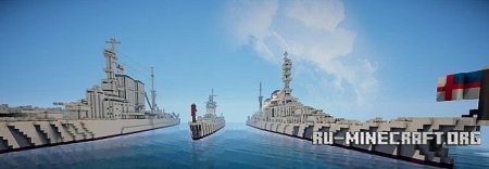 Скачать карту WW2 Battleships для Minecraft Скачать карту WW2 Battleships для Minecraft