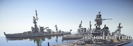 Скачать карту WW2 Battleships для Minecraft Скачать карту WW2 Battleships для Minecraft