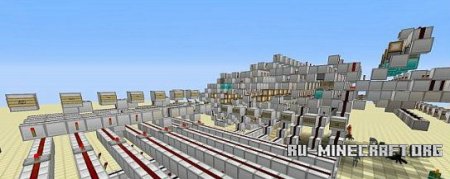  8 Bit Alu with Comparator, Right Shift and Alu Op Decoder  minecraft