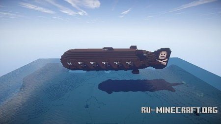  Working Submersible Pirate Air Warship and Fighters  minecraft