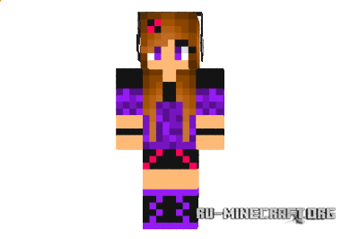 Скачать Glitter Purple Girl для minecraft Скачать Glitter Purple Girl для minecraft