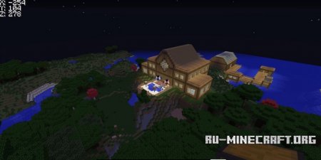 Скачать Epic Wooden Mansion and Pool для Minecraft