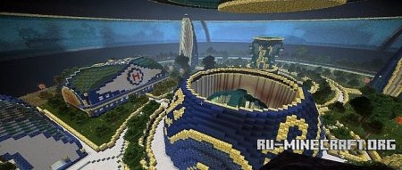  Accretion (630x630x172 blocks space station)  Minecraft