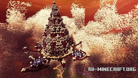 Скачать  Flying Fantasy Tower для Minecraft