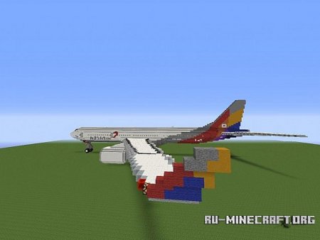  Airbus A330-323X Asiana Airlines  Minecraft