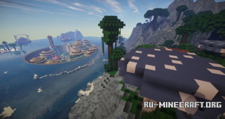  Sapphire Sea | Water Town  Minecraft