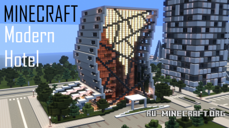 Modern Hotel (full interior)  Minecraft