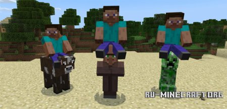  All Mobs Rideable  Minecraft PE 1.2