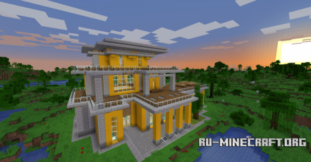 Скачать Yellow Simple Modern House для Minecraft