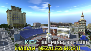 ������� Maidan Nezalezhnosti (Kiev, Ukraine) ��� Minecraft