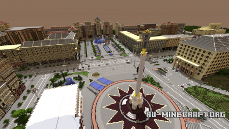 ������� Maidan Nezalezhnosti (Kiev, Ukraine) ��� Minecraft