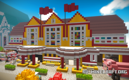  Colorful Town  Minecraft