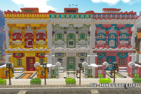  Colorful Town  Minecraft