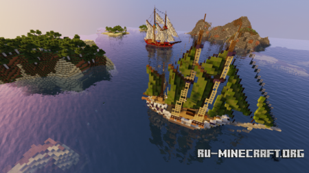  Green Sailed Schooner  Minecraft