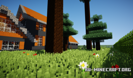 ������� Gray and Orange Cable Country Home ��� Minecraft