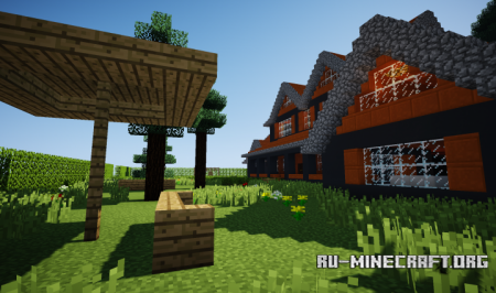 ������� Gray and Orange Cable Country Home ��� Minecraft