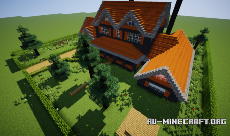 ������� Gray and Orange Cable Country Home ��� Minecraft