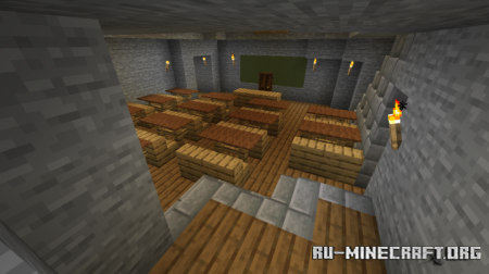  Underground School  Minecraft