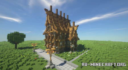 Скачать Beautiful Great Medieval House для Minecraft