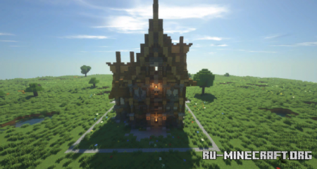 Скачать Beautiful Great Medieval House для Minecraft