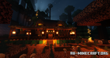 Скачать Autumn Cozy Cabin для Minecraft