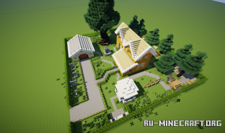  Yellow Country Gable Alpine Home  Minecraft