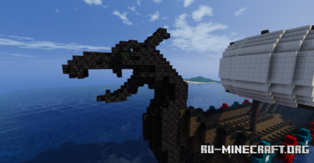 ������� Giant Dragon Head Viking Boat ��� Minecraft
