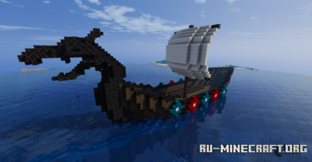 ������� Giant Dragon Head Viking Boat ��� Minecraft