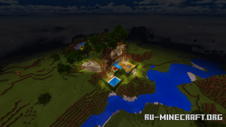 Скачать Large Village In The Mountain для Minecraft PE