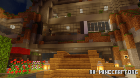 Скачать Large Village In The Mountain для Minecraft PE