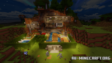Скачать Large Village In The Mountain для Minecraft PE