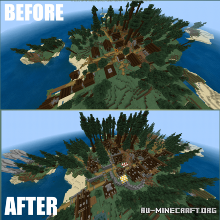  Mega Taiga Village Transformation  Minecraft PE