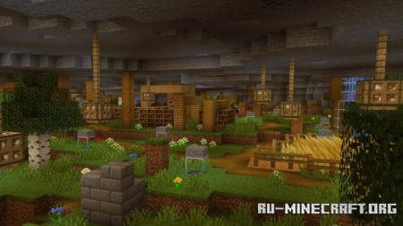 ������� Cave Town (Modern Cliffside Village) ��� Minecraft