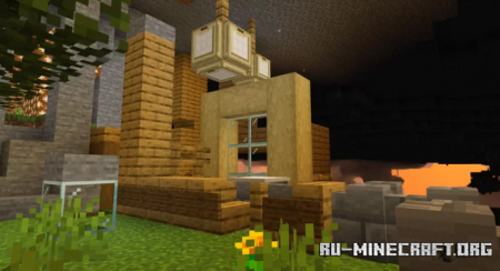 ������� Cave Town (Modern Cliffside Village) ��� Minecraft