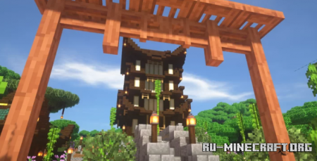 Скачать Okukotan - A Japanese style village для Minecraft