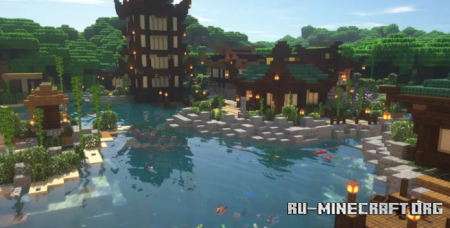 Скачать Okukotan - A Japanese style village для Minecraft