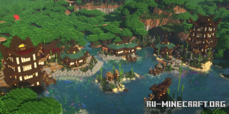 Скачать Okukotan - A Japanese style village для Minecraft