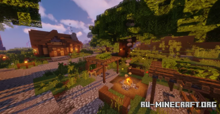 Скачать Island Town Map by DudropBuilds для Minecraft