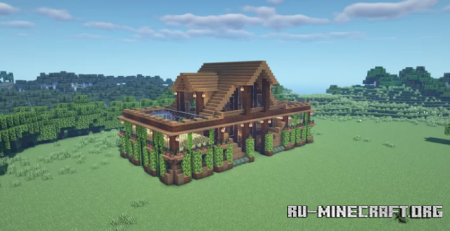 Скачать Large Spruce Wooden Survival House для Minecraft