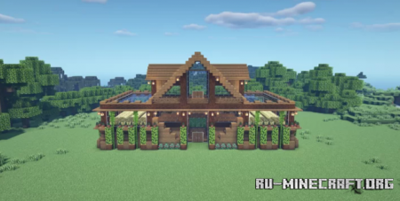 Скачать Large Spruce Wooden Survival House для Minecraft