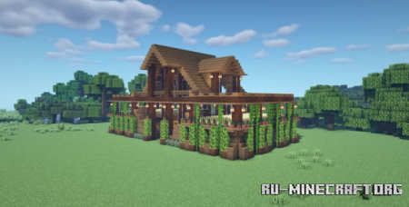 Скачать Large Spruce Wooden Survival House для Minecraft
