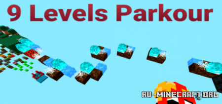 Скачать 9 Levels Parkour by XxleProGamerxX для Minecraft PE