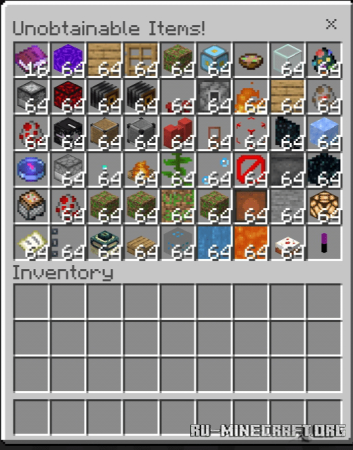 ������� Unobtainable Items World ��� Minecraft PE
