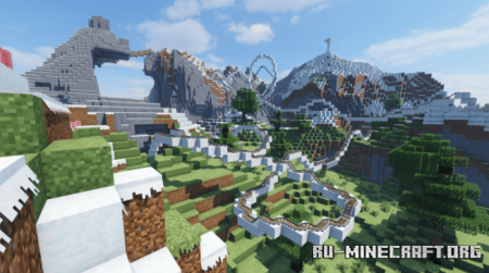 ������� Winter - Large roller coaster ��� Minecraft