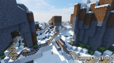 ������� Winter - Large roller coaster ��� Minecraft